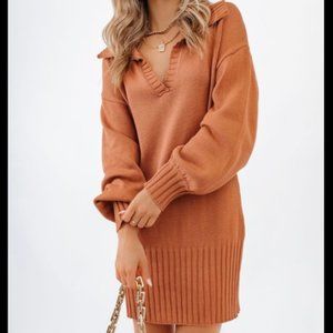 Vici Homer Cotton Blend Sweater Dress
